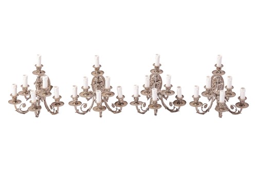Lot A set of four contemporary wall lights, each...