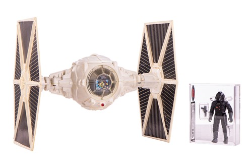 Lot Star Wars: a vintage TIE Fighter vehicle,...