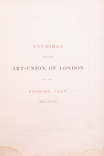 Lot Etchings for the Art-Union of London by the...