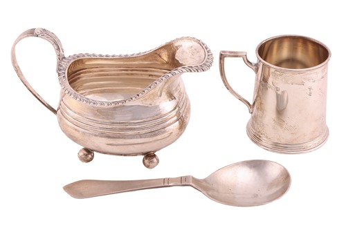 Lot A small collection of silver items; to include...