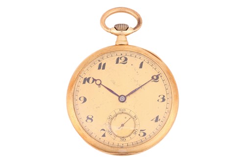 Lot 408 - An 18ct Gold open-face pocket watch Reference:...