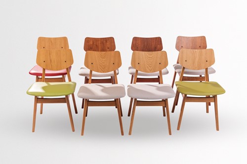 Lot 74 - Jens Risom, a harlequin suite of eight C275...