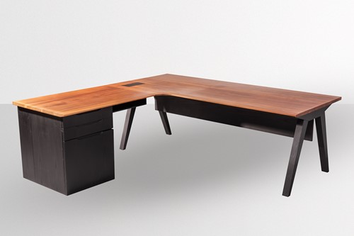 Lot 46 - Benchmark Furniture: a large L-shaped desk,...