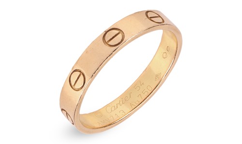 Lot Cartier - a 'Love' ring with polished 18ct...