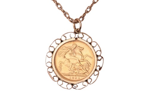 Lot 47 - An 1892 Queen Victoria full sovereign, in a...
