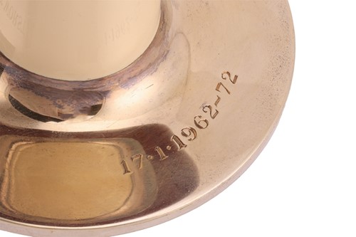 Lot Gerald Benney. A cased silver gilt and...