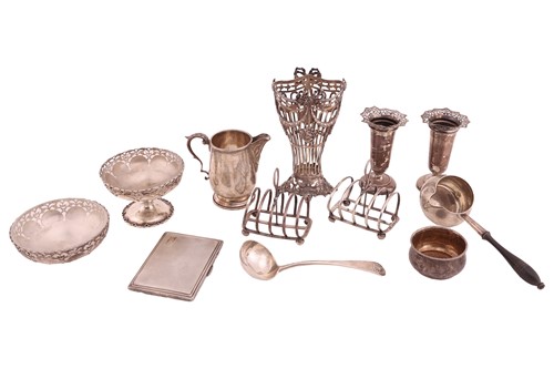 Lot 71 - An agglomeration of silver items, including a...