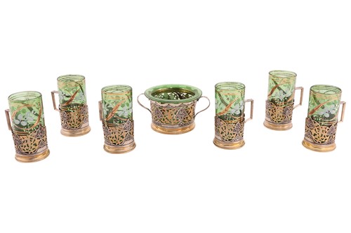 Lot 465 - A Soviet Russian, vintage silver gilt (84) and...