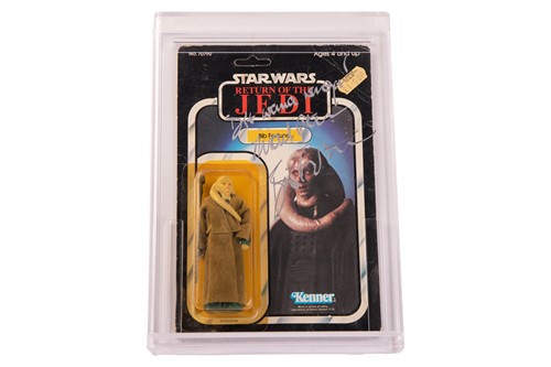 Lot Star Wars: a vintage Kenner Bib Fortuna carded...