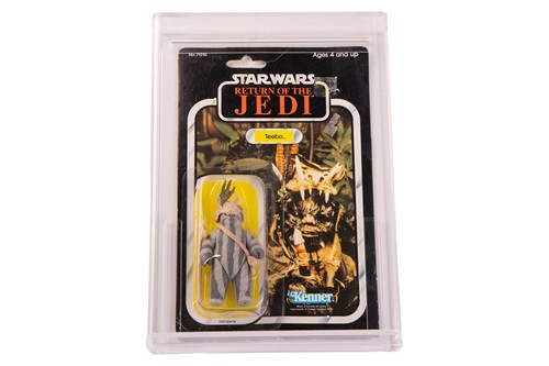 Lot Star Wars: a vintage Kenner Teebo carded...