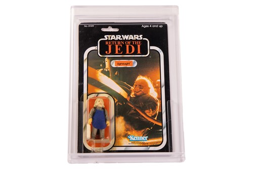 Lot Star Wars: a vintage Kenner Ugnaught carded...