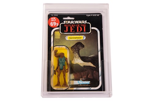 Lot Star Wars: a vintage Kenner Hammerhead carded...