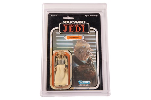 Lot Star Wars: a vintage Kenner Squid Head carded...