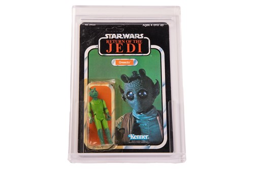 Lot Star Wars: a vintage Kenner Greedo carded...