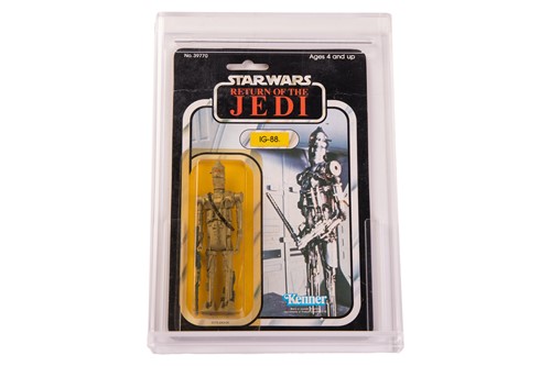 Lot Star Wars: a vintage Kenner IG-88 carded...