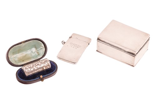 Lot 460 - A Victorian cased silver scent bottle, of...