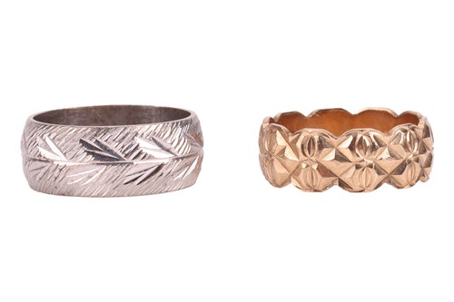 Lot 189 - Two rings; comprising a 9ct white gold...