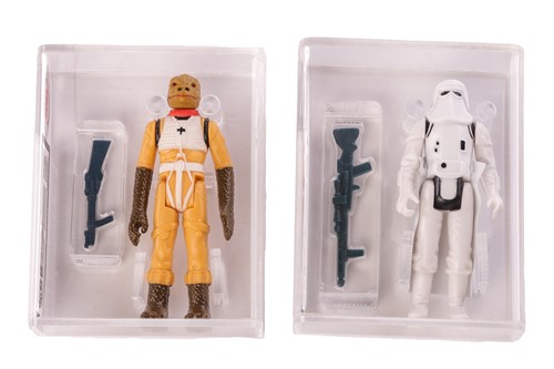 Lot 121 - Star Wars: two vintage UKG graded loose...