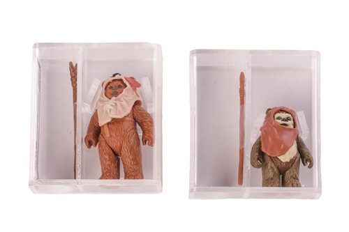 Lot 134 - Star Wars: two vintage UKG graded loose Ewok...