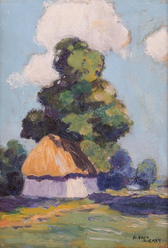 Lot 83 - Alfred East (British 1849-1913) Haystack...