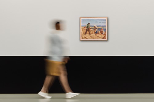 Lot 64 - Max Unold (German 1885-1964) Harvesting signed...