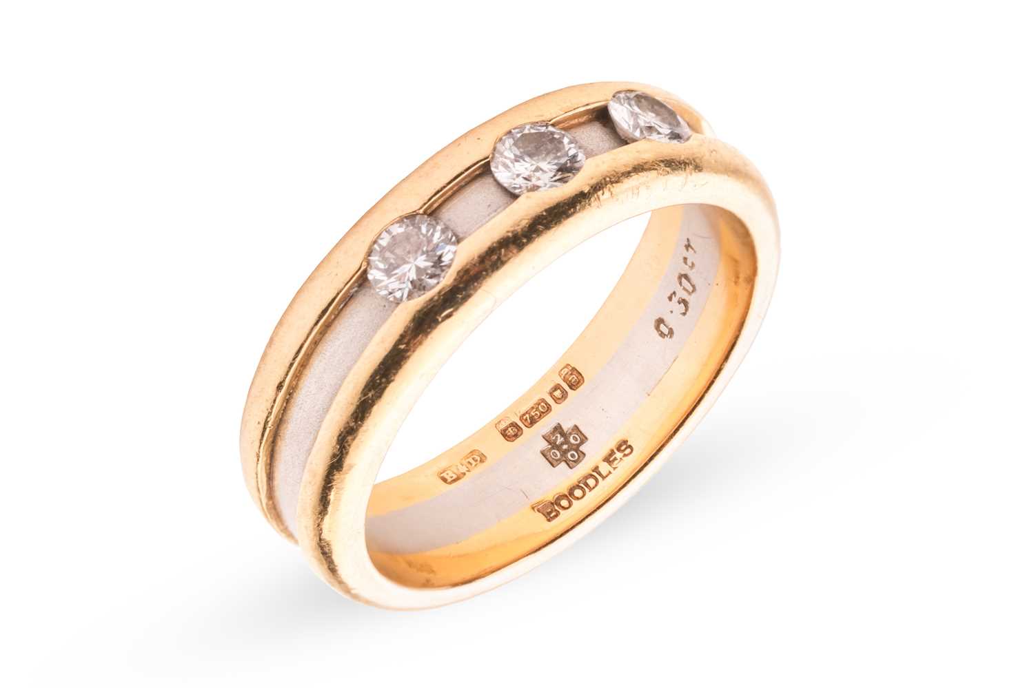 Lot Boodle & Dunthorne - a two-toned Amaré ring in...