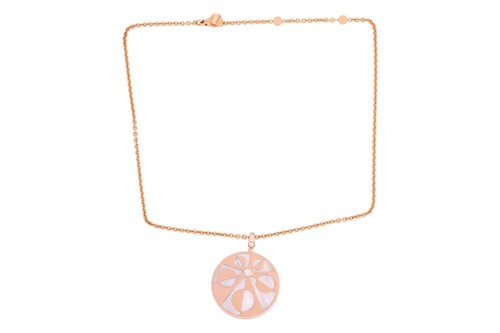 Lot 234 - Bulgari - an 'Intarsio' pendant on chain set...