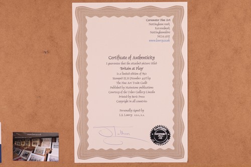 Lot Laurence Stephen Lowry (British 1887-1976)...