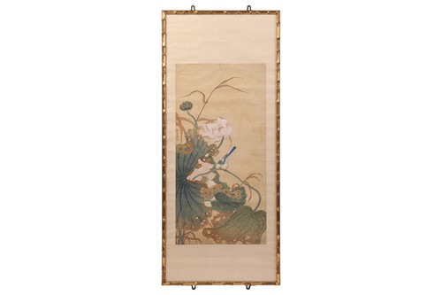 Lot 47 - A Chinese scroll painting, late Qing to...