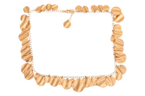 Lot 39 - A fringe necklace, in sandblasted finish,...