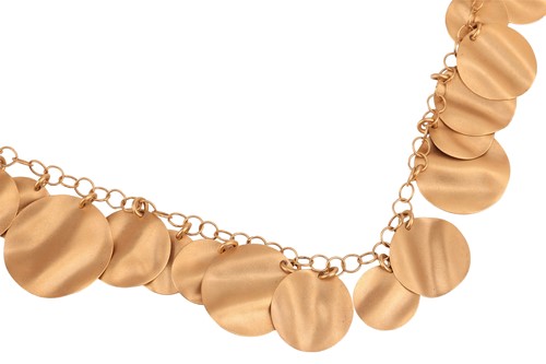 Lot 39 - A fringe necklace, in sandblasted finish,...