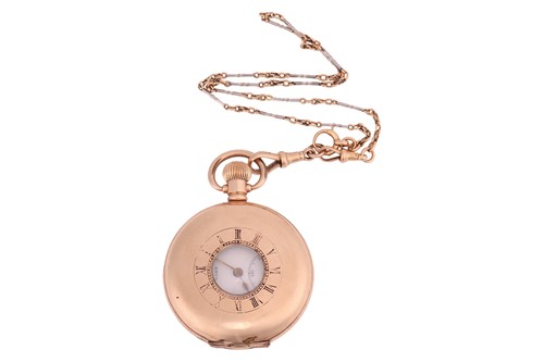 Lot 406 - Rone – A gold-plated half-hunter pocket watch...