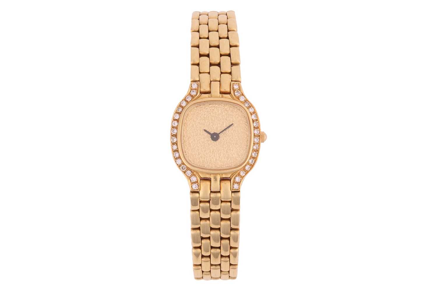 Lot A Lady’s ‘18K’ Diamond-Set Wristwatch Bezel:...