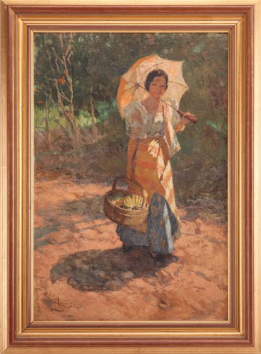 Lot Fernando Amorsolo (Filipino 1892-1972) Girl...