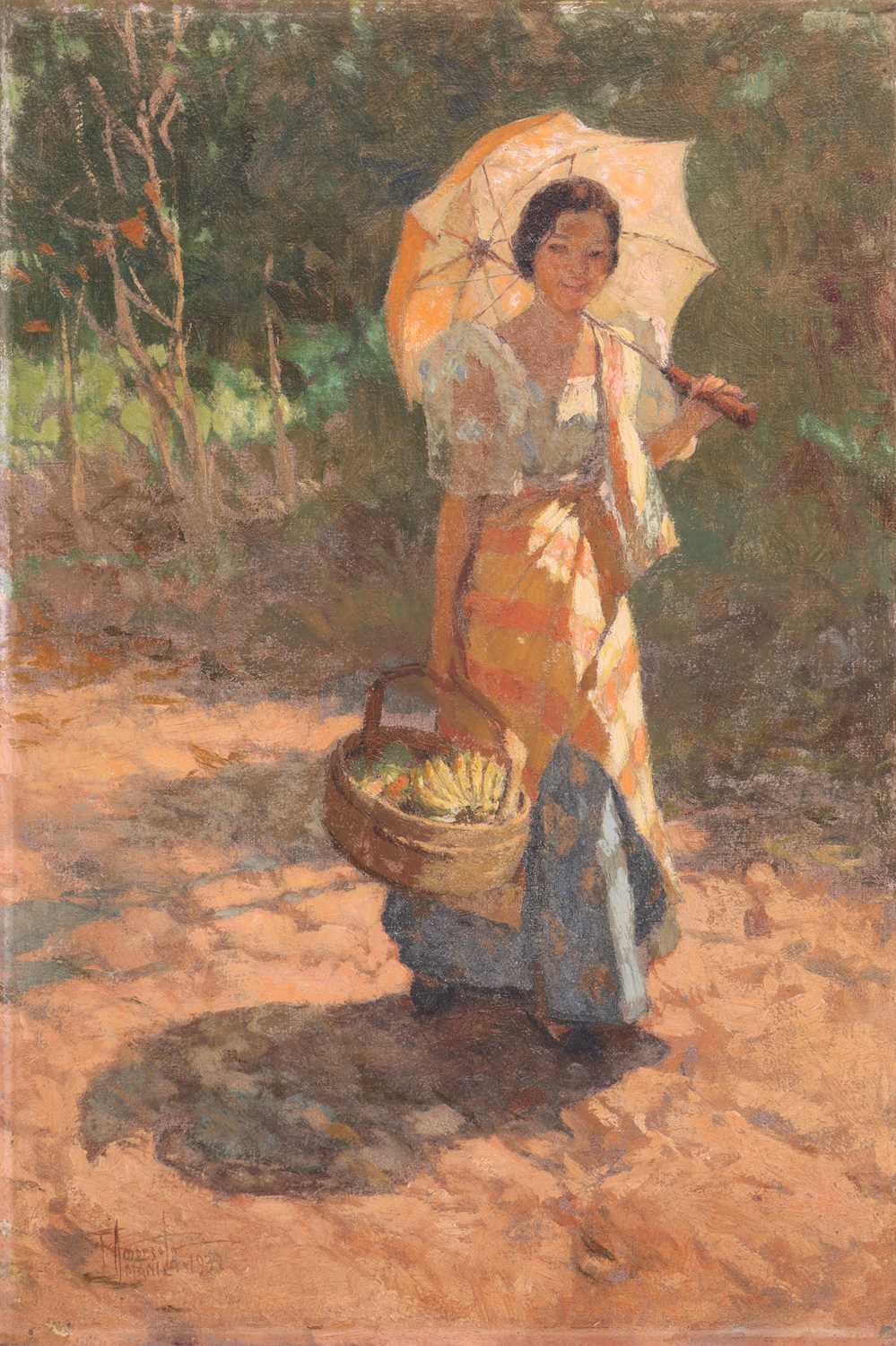 Lot Fernando Amorsolo (Filipino 1892-1972) Girl...
