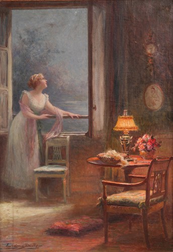 Lot 31 - Eugene Deully (French 1860-1933) 'Le Rêve aux...