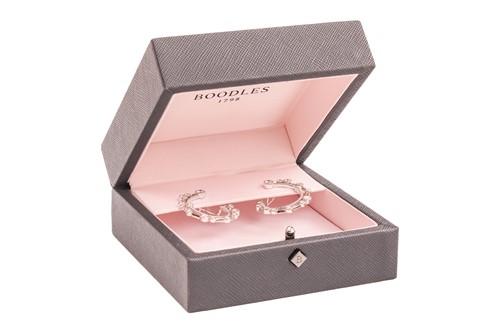 Lot 127 - Boodles - a pair of diamond-set 'Waterfall'...