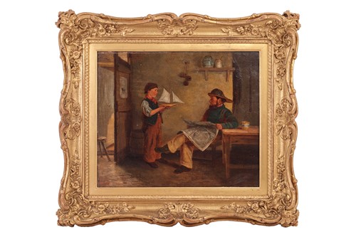 Lot 14 - Charles Calcott (19th century), The Fisherman,...