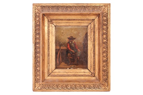 Lot 13 - British School (19th century), Cavalier with a...