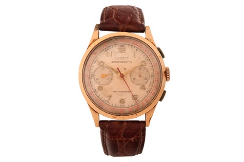 Lot 372 - Villeroy ‘18K’ Chronograph Wristwatch...