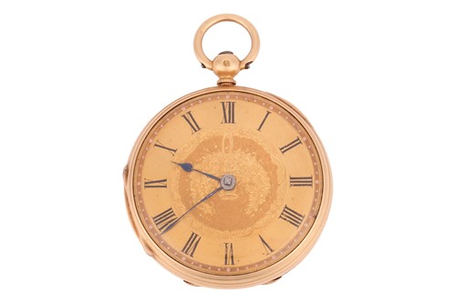 Lot 411 - An 18ct Gold Open Face Pocket Watch Year:...