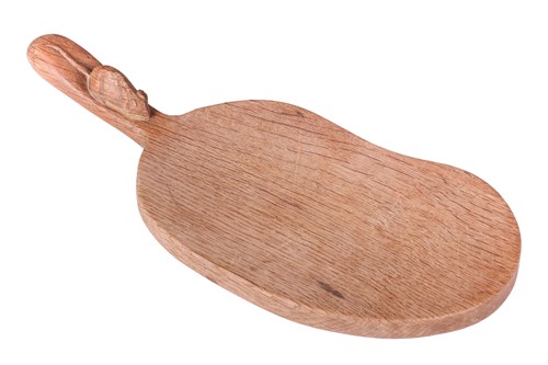 Lot A Robert 'Mouseman' Thompson oak cheeseboard,...