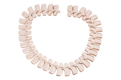 Lot 343 - Georg Jensen - a collar necklace with a series...