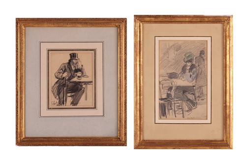 Lot 90 - Paul Charles Delaroche (French 1886-1914) Lady...