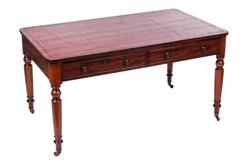 Lot 101 - A Victorian mahogany 'Partner's' library...