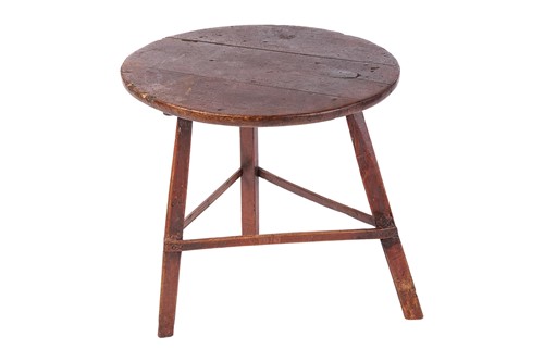 Lot A small primitive vernacular pearwood and milk-...