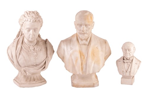 Lot 186 - A large marble bust of a bearded gentleman,...