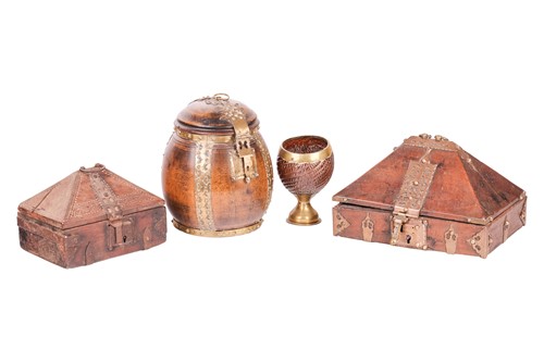 Lot 280 - A large decorative iron-bound teak  'Ada Petti'...