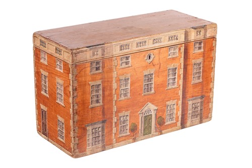 Lot A painted wood toybox, of country house design,...