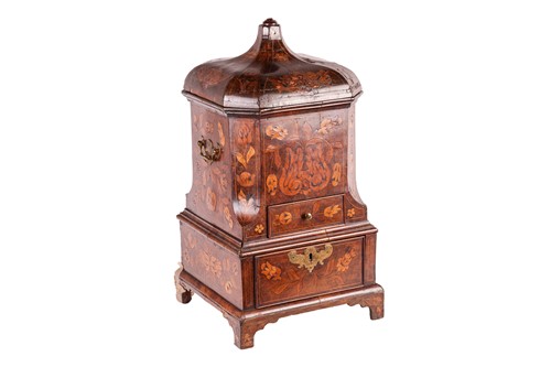 Lot A late 18th-century Dutch walnut Tea Comfort,...